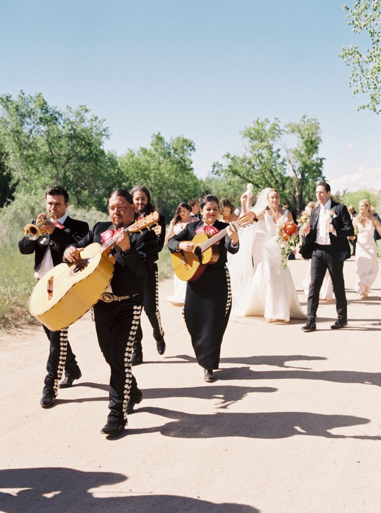 A New Mexico wedding tradition la marcha Parade in Santa Fe New Mexico